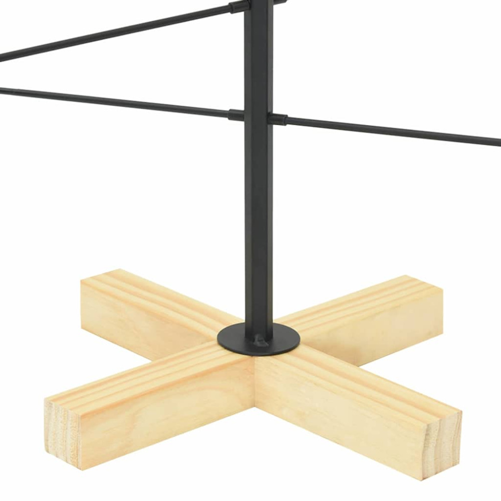 Produktbild för Metall julgran med stativ Svart 89 cm Pulverlackerad stål