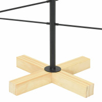 Produktbild för Metall julgran med stativ Svart 89 cm Pulverlackerad stål