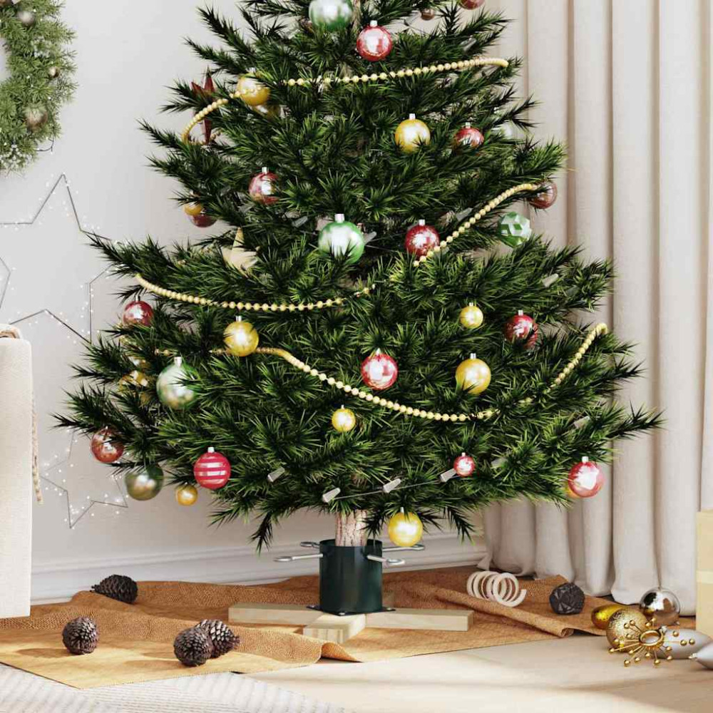 Produktbild för Julgranställ 1.73 Grön 50 x 50 x 16 cm Massiv furu