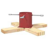 Produktbild för Julgranställ 1.73 Röd 50 x 50 x 16 cm Massiv furu