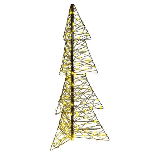vidaXL Julgran med 160 LED-lampor Varmvit 150 cm Rotting - Osorterat