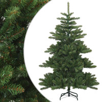 Produktbild för Plast Hingad Julgran med stativ Grön 150 cm PVC, stål
