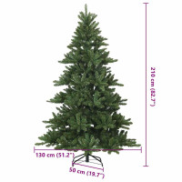 Produktbild för Plast Hingad Julgran med stativ Grön 210 cm PVC, stål