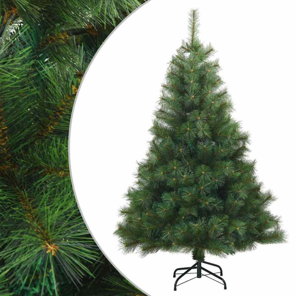 Produktbild för Plast Hingad Julgran med stativ Grön 150 cm PVC, stål