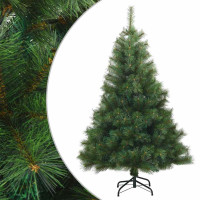 Produktbild för Plast Hingad Julgran med stativ Grön 150 cm PVC, stål