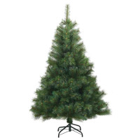 Produktbild för Plast Hingad Julgran med stativ Grön 150 cm PVC, stål