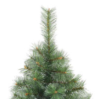 Produktbild för Konstgjord Vikbar Julgran Snö Flocked Grön 180 cm PVC, stål