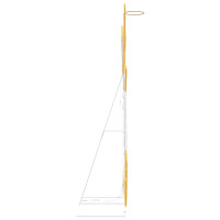 Produktbild för Belyst Vinkel Varmvit 116 x 29 x 158.5 cm Polyester