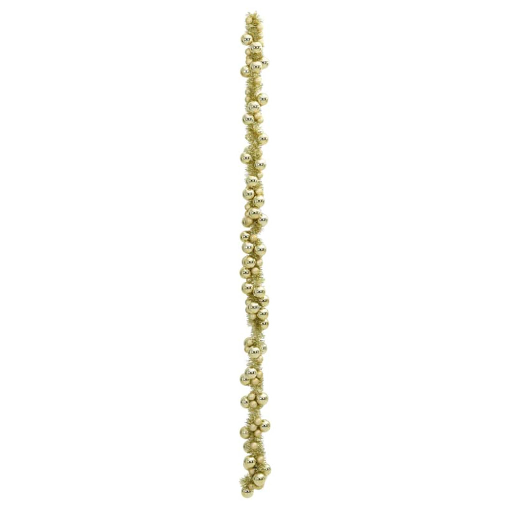 Produktbild för Julkulagirland Guld 186 cm Polystyren