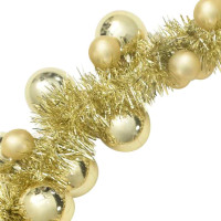 Produktbild för Julkulagirland Guld 186 cm Polystyren