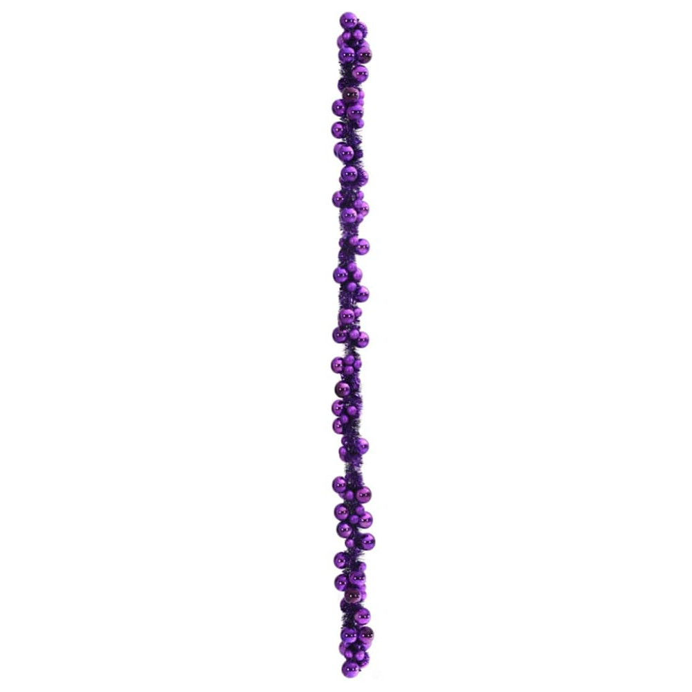 Produktbild för Julkulagirland Lila 186 cm Polystyren