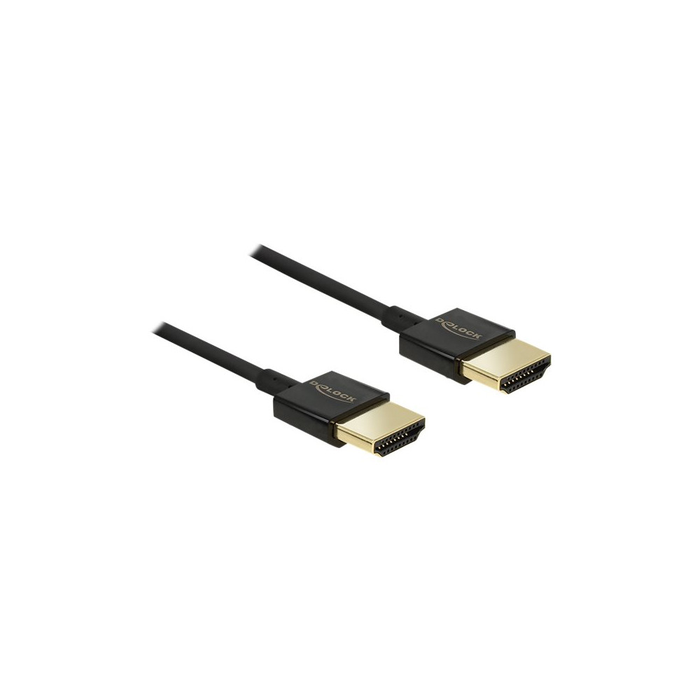 Produktbild för Delock Slim Premium - HDMI-kabel med Ethernet - 4.5 m