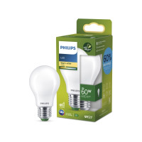 Produktbild för Philips - LED-glödlampa med filament - form: A60 - glaserad finish - E27 - 4 W - varmt vitt ljus - 2700 K