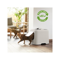 Produktbild för Rotho BIALA, Katt, Kattsandlåda med tak, Beige, Plast, 395 m...