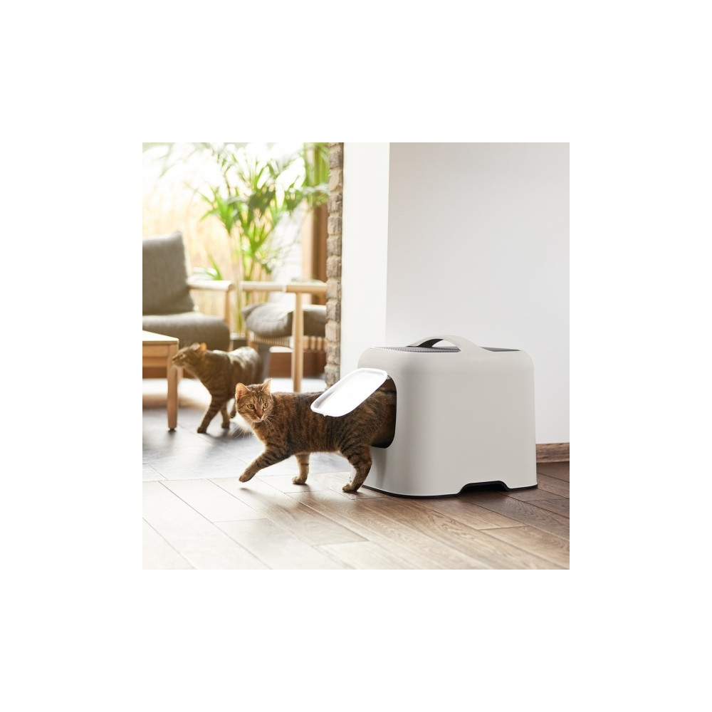 Produktbild för Rotho BIALA, Katt, Kattsandlåda med tak, Beige, Plast, 395 m...