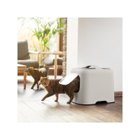 Produktbild för Rotho BIALA, Katt, Kattsandlåda med tak, Beige, Plast, 395 m...