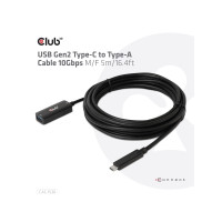 Produktbild för Club 3D - USB typ C-förlängningskabel - USB-C till USB typ A - 5 m