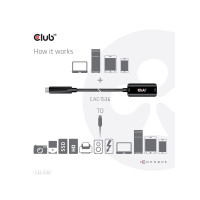Produktbild för Club 3D - USB typ C-förlängningskabel - USB-C till USB typ A - 5 m