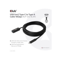 Produktbild för Club 3D - USB typ C-förlängningskabel - USB-C till USB typ A - 5 m