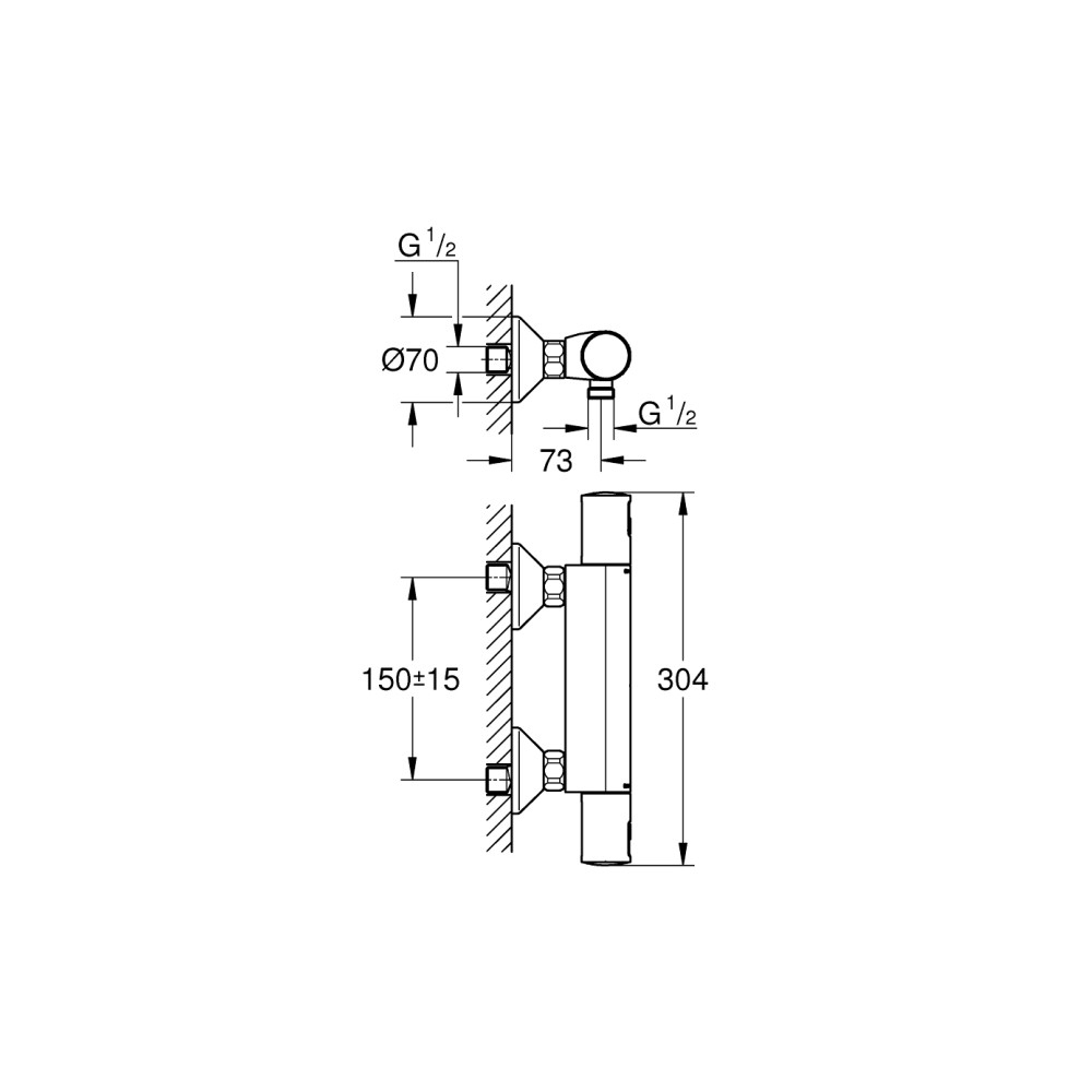 Produktbild för Grohe Precision Start Termostatisk duschblandare