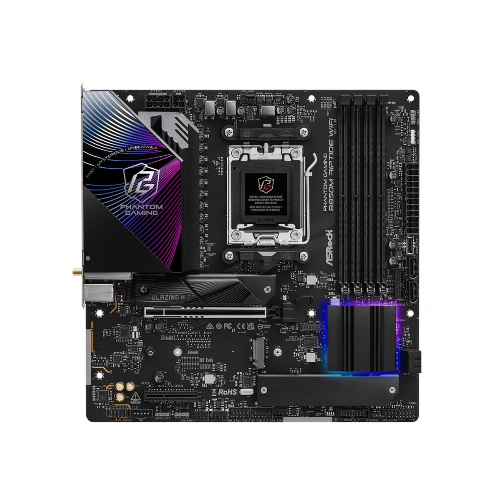 Produktbild för ASRock Phantom Gaming B850M RIPTIDE WIFI - moderkort - micro ATX - Socket AM5 - AMD B850