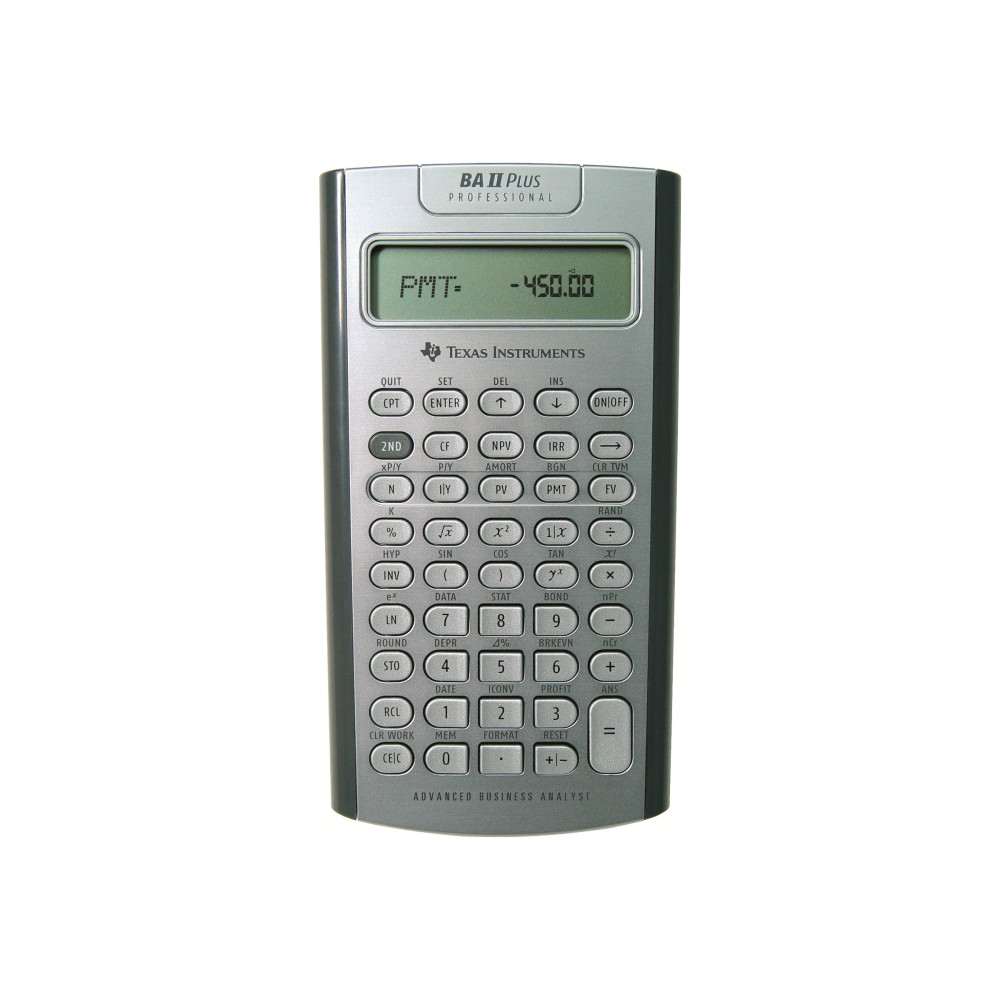 Produktbild för Texas Instruments BAII PLUS PROFESSIONAL - finansiell kalkylator