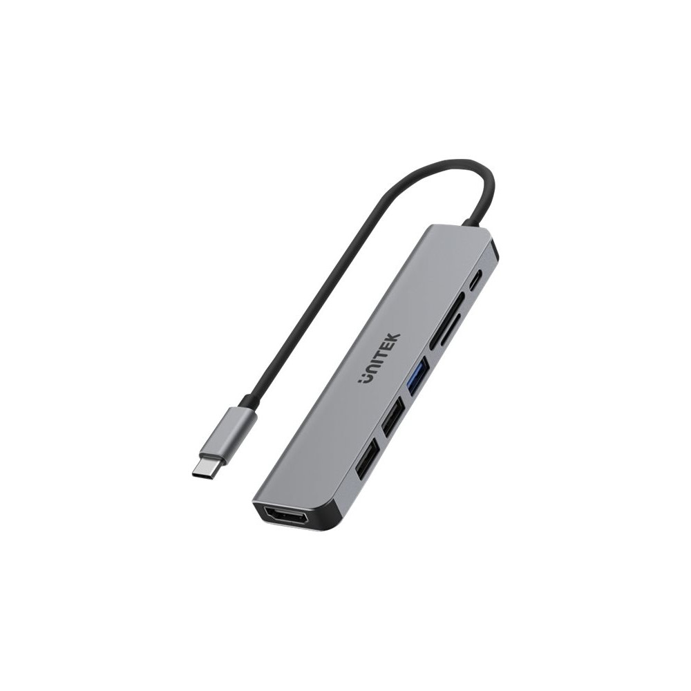 Produktbild för Unitek uHUB S7+ - dockningsstation - USB-C - HDMI