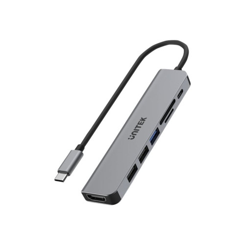 UNITEK Unitek uHUB S7+ - dockningsstation - USB-C - HDMI