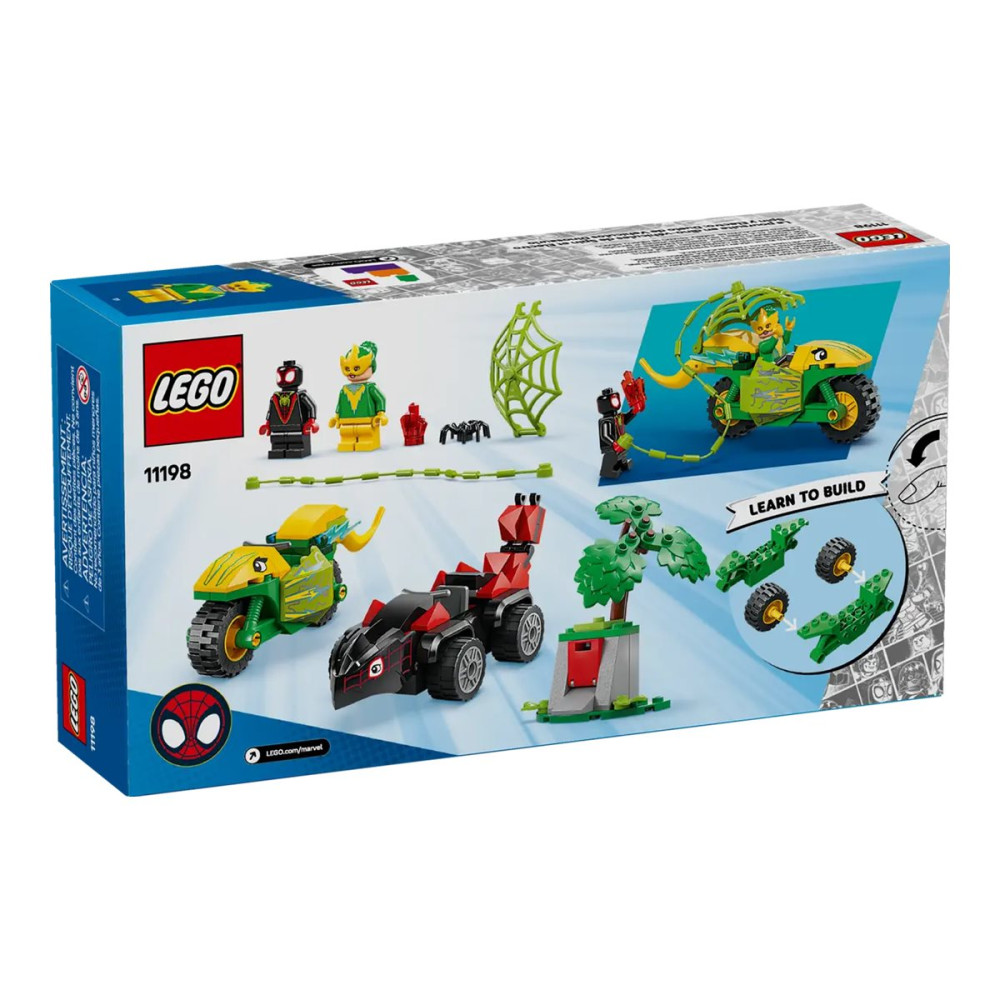 Produktbild för LEGO Marvel 11198 - Snurra och elektro dinosauriefordon jagt - byggsats