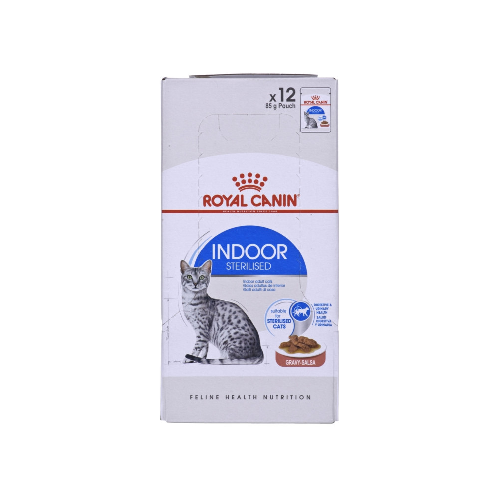 Produktbild för Royal Canin Indoor Sterilized, Vuxen, Alla raser, Kött, 12x8...