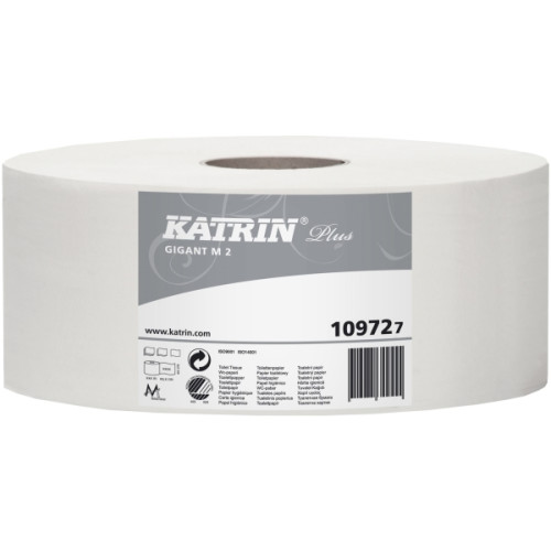 KATRIN Katrin Plus Gigant M 2 - toalettpapper - rulle - 310 m - vit