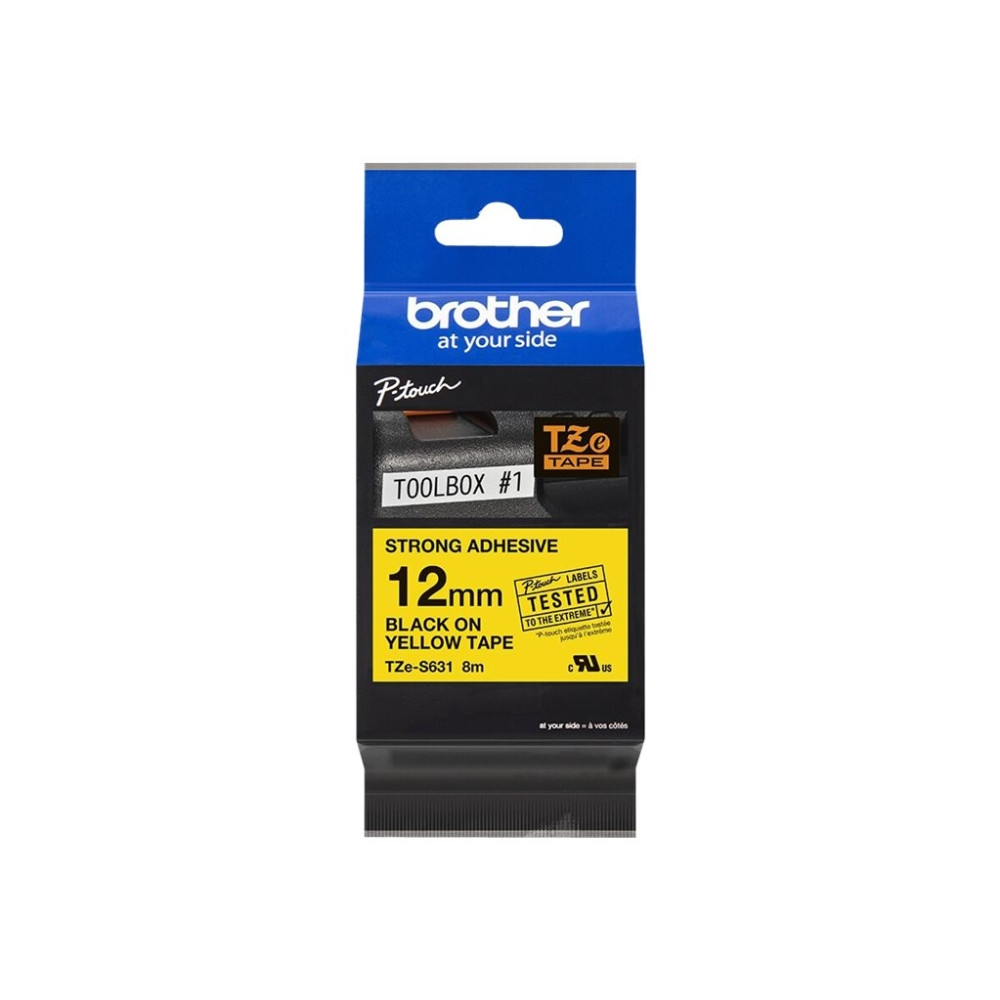 Produktbild för Brother TZe-S631 - bandlaminat - 1 kassett(er) - Rulle (1,2 cm x 8 m)