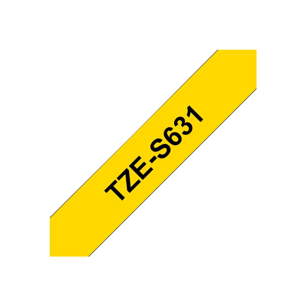 Produktbild för Brother TZe-S631 - bandlaminat - 1 kassett(er) - Rulle (1,2 cm x 8 m)