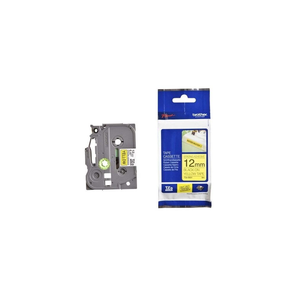 Produktbild för Brother TZe-S631 - bandlaminat - 1 kassett(er) - Rulle (1,2 cm x 8 m)