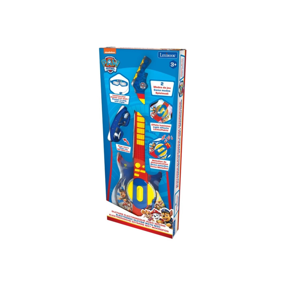 Produktbild för Paw Patrol Elektrisk Gitarr med Ljus och Glasögon med mikrof...