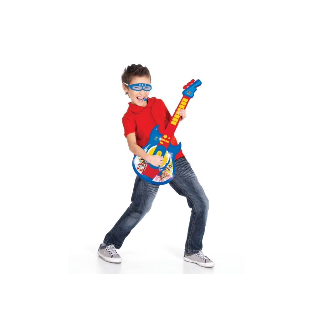 Produktbild för Paw Patrol Elektrisk Gitarr med Ljus och Glasögon med mikrof...