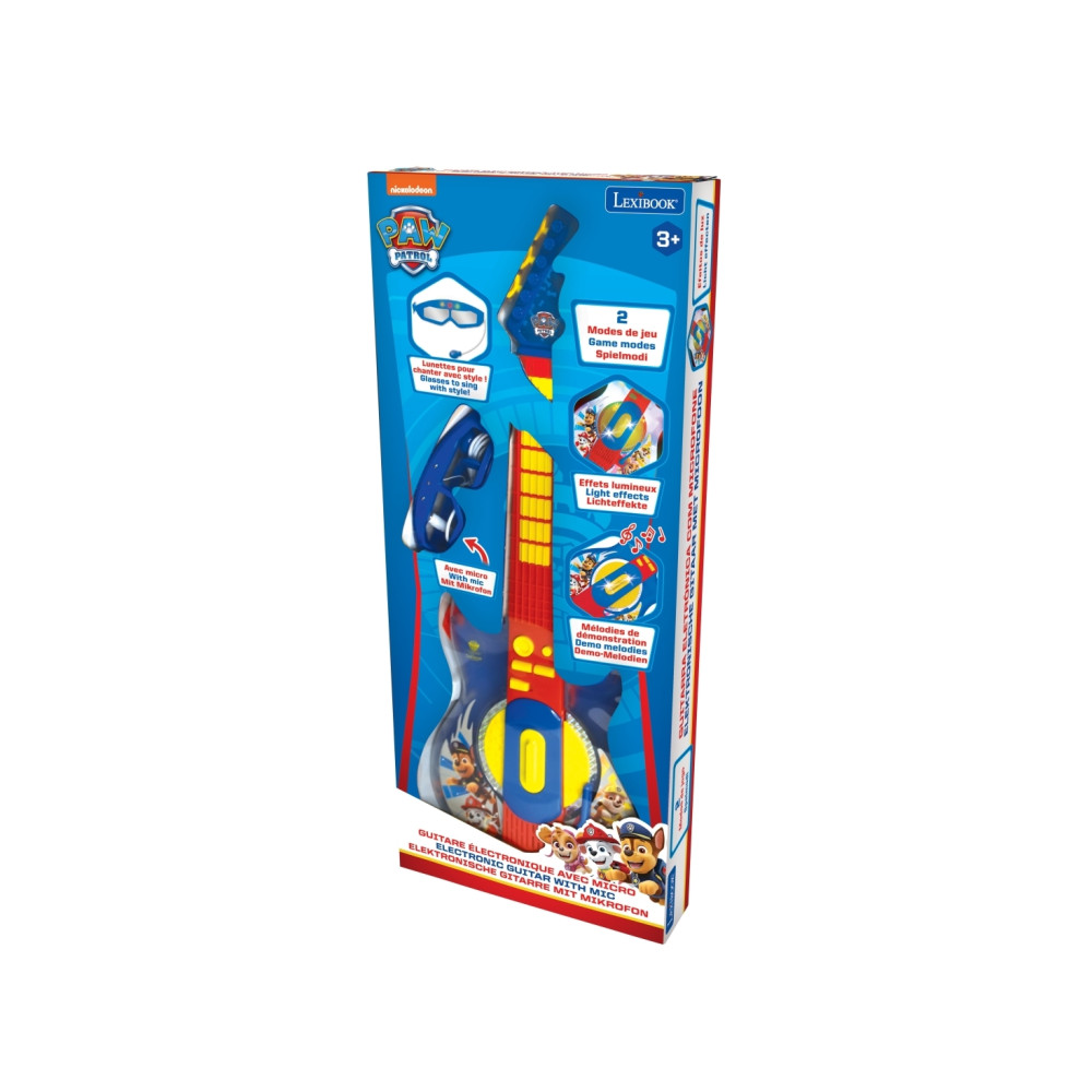 Produktbild för Paw Patrol Elektrisk Gitarr med Ljus och Glasögon med mikrof...