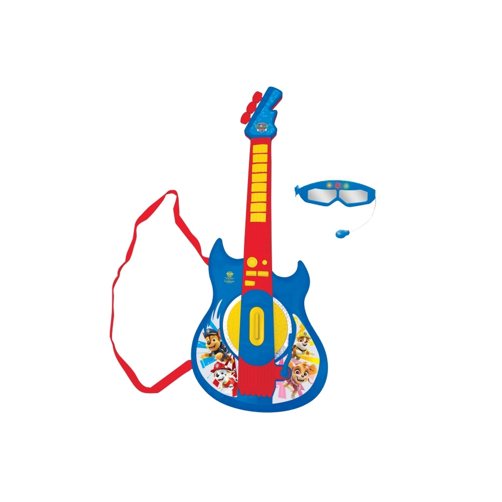 Produktbild för Paw Patrol Elektrisk Gitarr med Ljus och Glasögon med mikrof...
