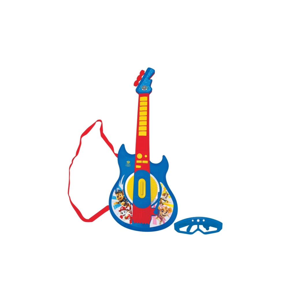 Produktbild för Paw Patrol Elektrisk Gitarr med Ljus och Glasögon med mikrof...