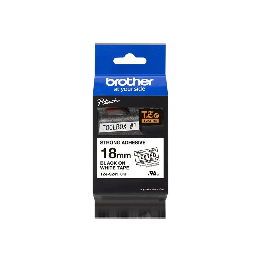 Produktbild för Brother TZe-S241 - bandlaminat - 1 kassett(er) - Rulle (1,8 cm x 8 m)