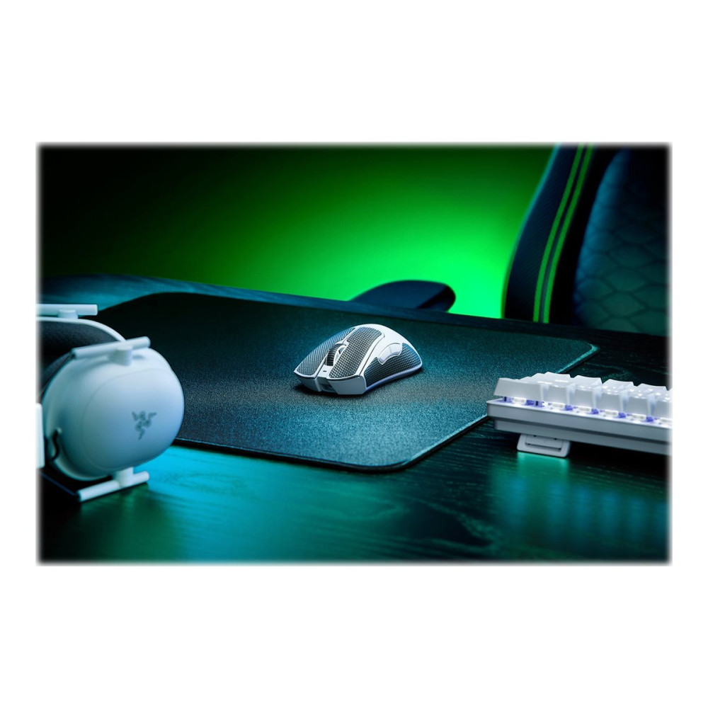 Produktbild för Razer DeathAdder V3 Pro - mus - Bluetooth, USB - vit
