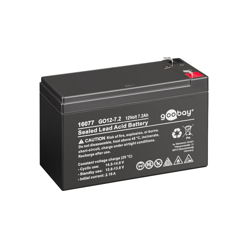 Produktbild för goobay GO12-7.2 - batteri - Bly-syra - 7.2 Ah