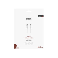 Produktbild för Sinox SXC08720, 20 m, Cat7, S/FTP (S-STP), RJ-45, RJ-45, Vit