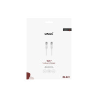 Produktbild för Sinox SXC08720, 20 m, Cat7, S/FTP (S-STP), RJ-45, RJ-45, Vit