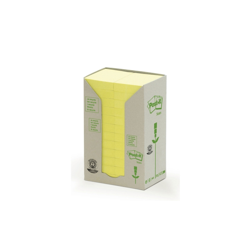 Produktbild för Post-it 653-1T - mini-tower bärbara datorer - 38 x 51 mm - 2400 ark (24 x 100)