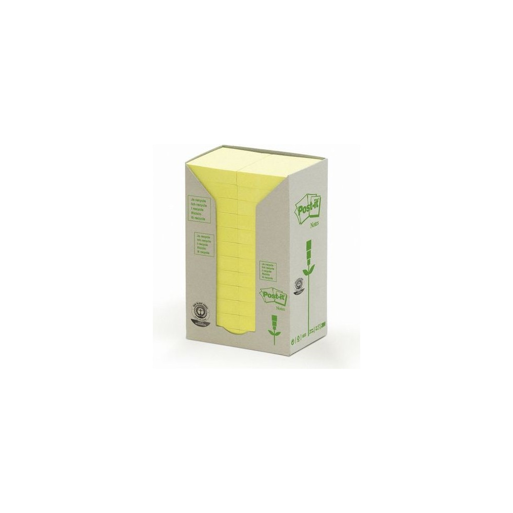Produktbild för Post-it 653-1T - mini-tower bärbara datorer - 38 x 51 mm - 2400 ark (24 x 100)