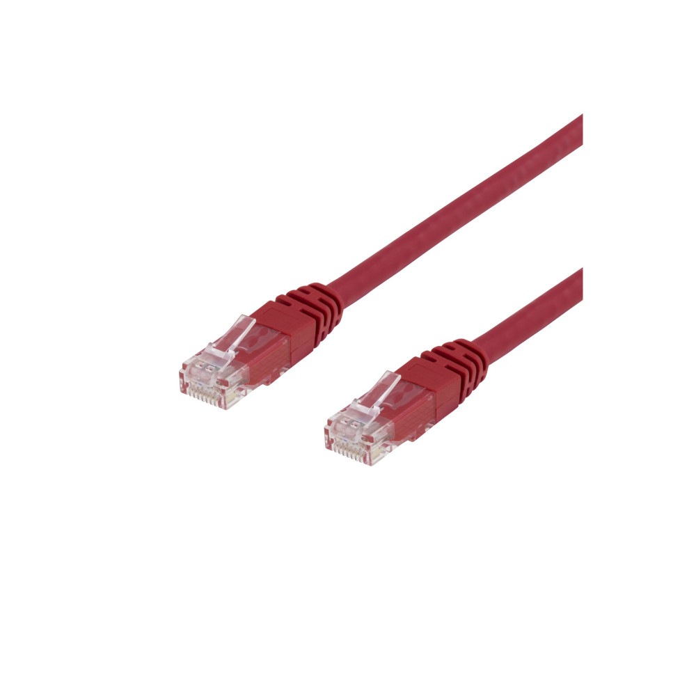 Produktbild för DELTACO patch-kabel - 3 m - röd