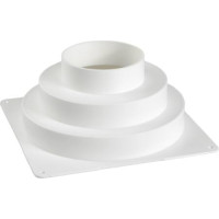 Produktbild för FRESH övergångsstycke/fläns 175x175 mm med stuts Ø82/125/160...