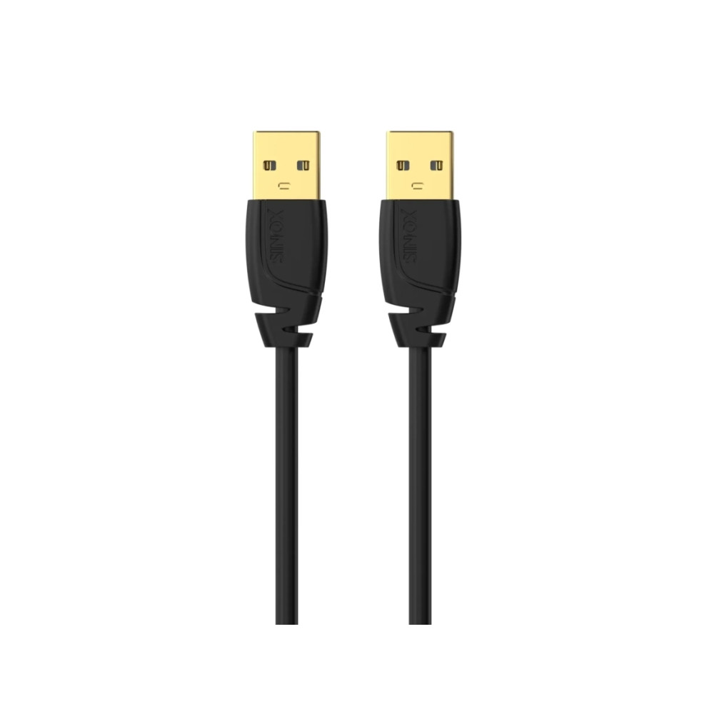 Produktbild för Sinox SOC04802, 2 m, USB A, USB A, USB 2.0, 0,48 Gbit/s, Sva...