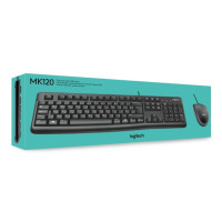 Produktbild för Logitech Desktop MK120 - sats med tangentbord och mus - QWERTY - USA, internationellt Inmatningsenhet